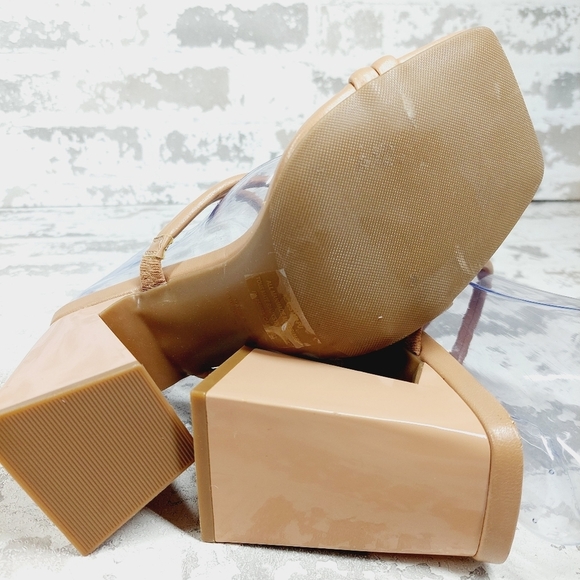 New Abound Austry Tan Mocha Tubular Strappy Heeled Sandal i441 - Picture 9 of 12